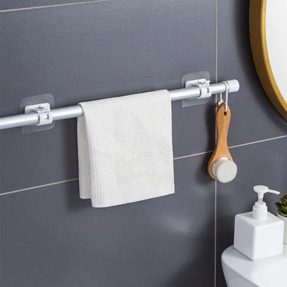 4Pcs Self Adhesive Curtain Hooks - ড্রিল ছাড়াই পর্দার রড লাগান মাত্র ১ মিনিটে 🏠