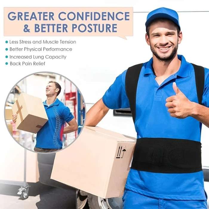 Posture Support Back Belt - কুঁজো হয়ে বসে থাকা বা পিঠ–কোমরের ব্যথায় ভুগছেন?