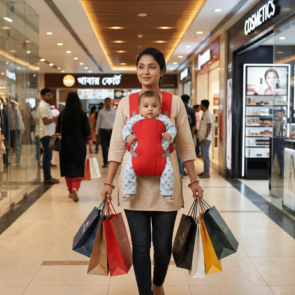 Premium Baby Carrier For Busy Mom - শিশু থাকবে বুকে, তবে দুই হাত একদম ফ্রি!