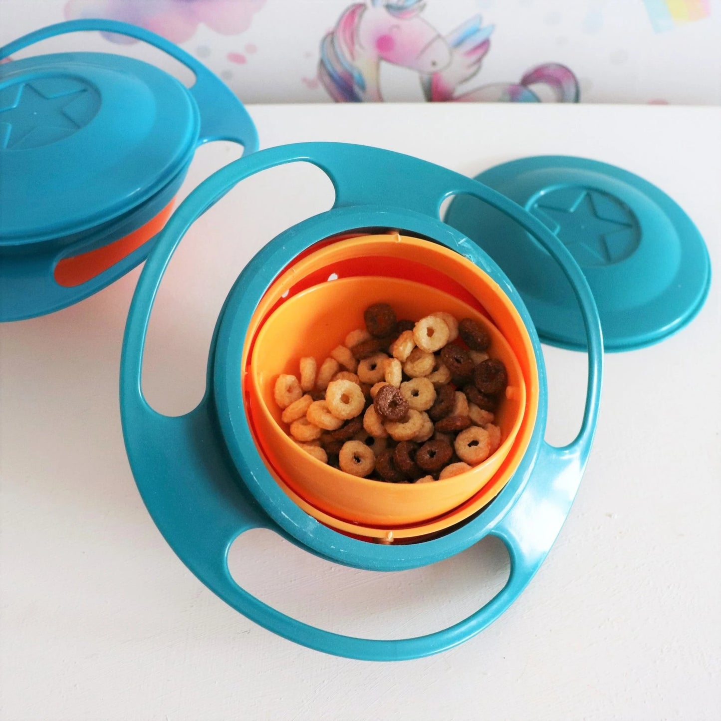 ২ পিস 360° Rotatable Spill-Proof Bowls - শত চেষ্টায়ও বেবি আর খাবার ফেলতে পারবে না 👶