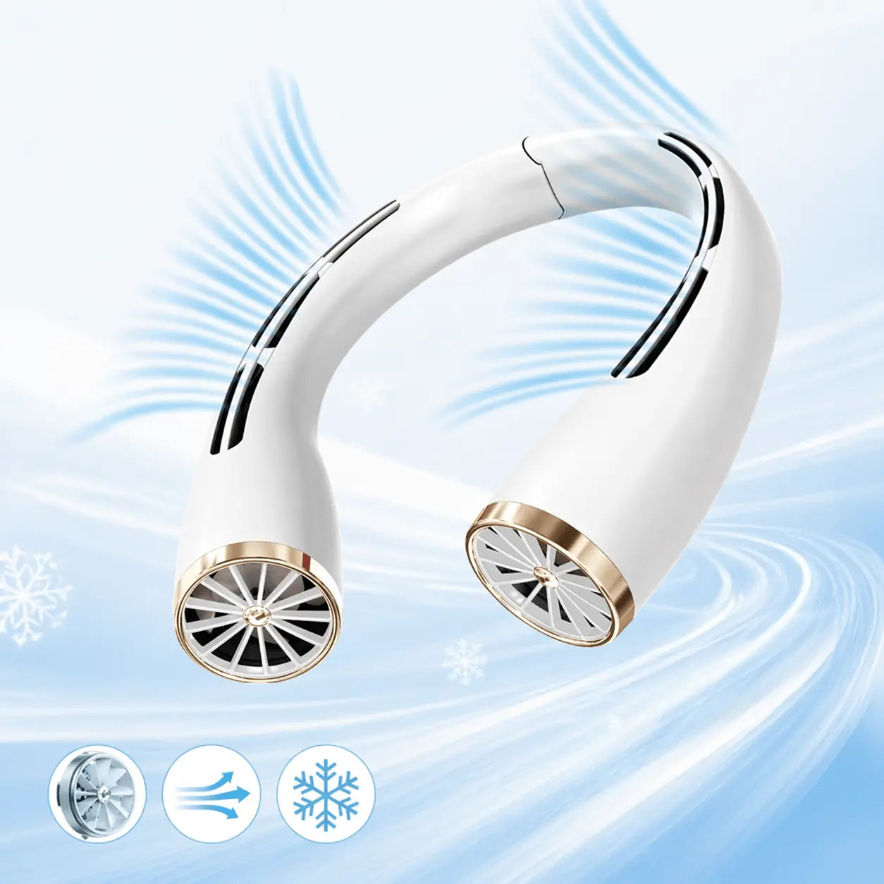 Rechargeable Air Cooler Hanging Neck Fan
