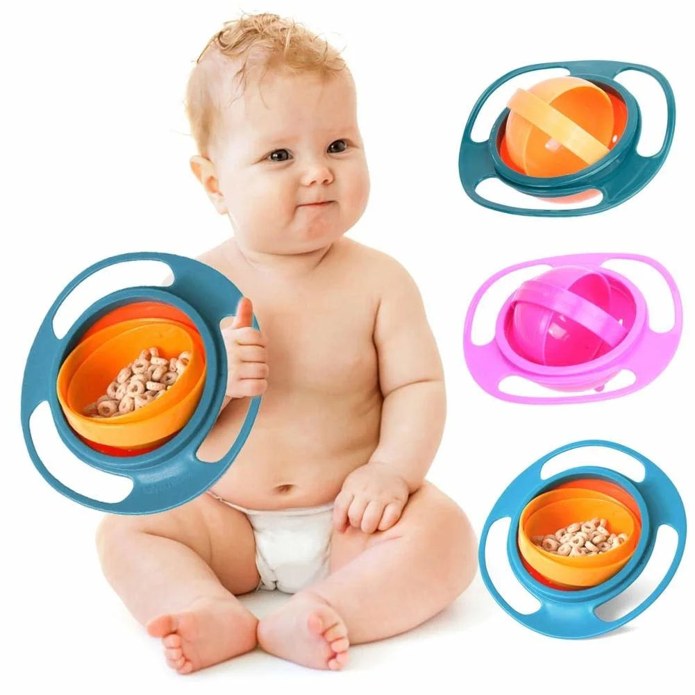 ২ পিস 360° Rotatable Spill-Proof Bowls - শত চেষ্টায়ও বেবি আর খাবার ফেলতে পারবে না 👶