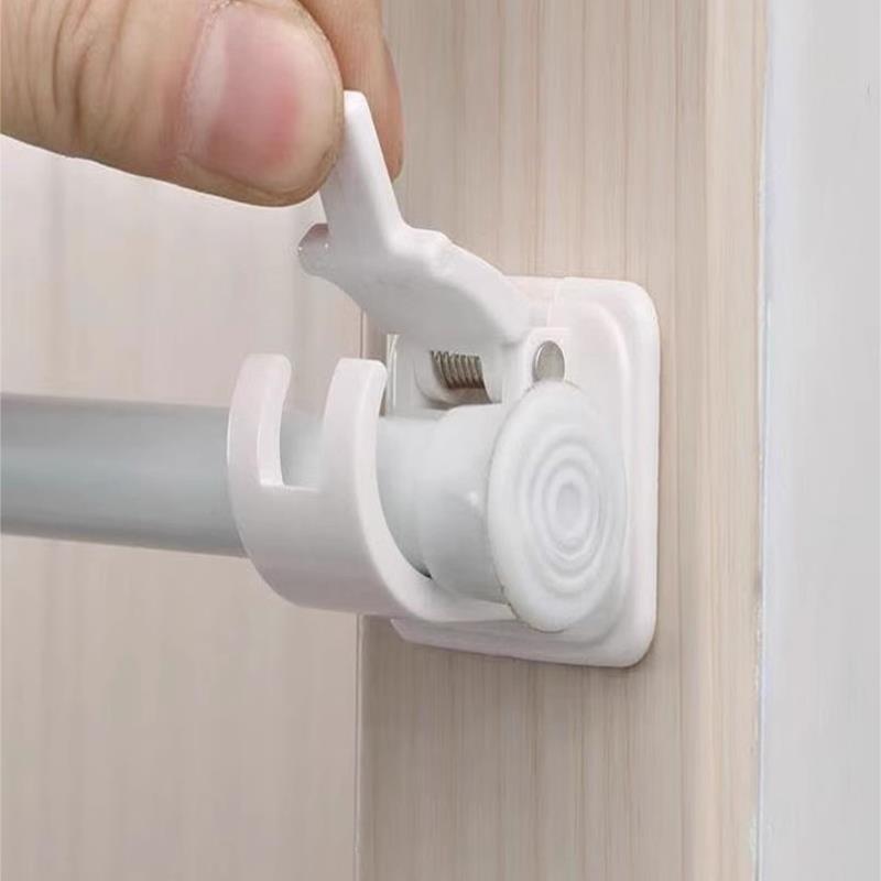 4Pcs Self Adhesive Curtain Hooks - ড্রিল ছাড়াই পর্দার রড লাগান মাত্র ১ মিনিটে 🏠