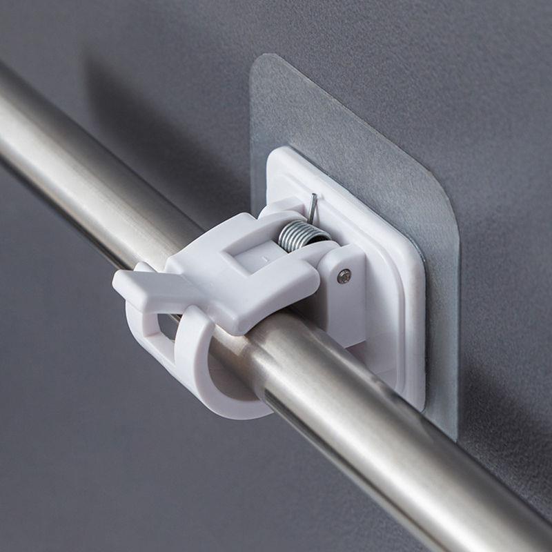 4Pcs Self Adhesive Curtain Hooks - ড্রিল ছাড়াই পর্দার রড লাগান মাত্র ১ মিনিটে 🏠